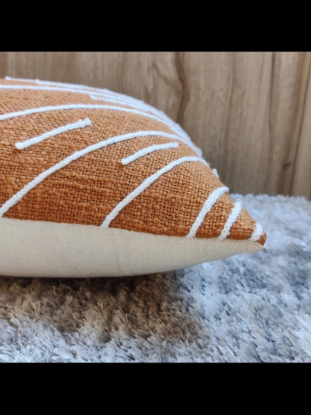 Sunburst Terracotta Orange Decorative Lumbar Pillow Cover - Unbranded